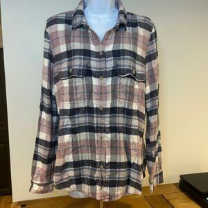AMERICAN EAGLE Sz M AHH MAZINGLY SOFT Classic Fit Button Up Flannel Long Sleeve